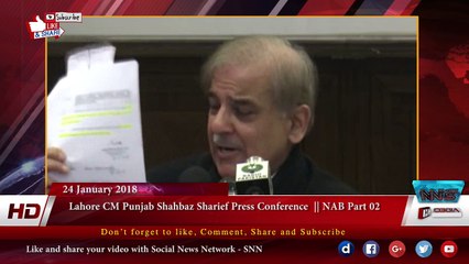 Lahore CM Punjab Shahbaz Sharief Press Conference  || NAB Part 02