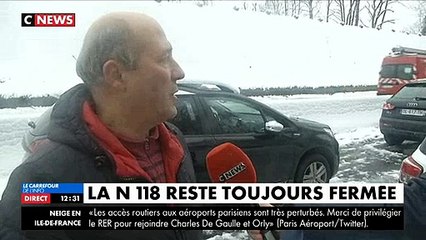Neige et verglas : A bout, un automobiliste bloqué depuis 21h hier soir déplore le manque d'empathie des autorités : "Personne n'est venu nous voir"