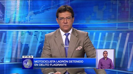 Ladrón que se movilizaba en motocicleta fue detenido en delito flagrante