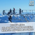 Pic du Midi: Assemblage du «Ponton dans le ciel» à 2.877 m d'altitude