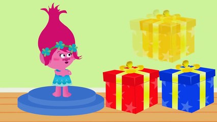 Learn Colors with Ice Cream & Trolls Poppy Video for Kids Finger Family Nursery Rhymes