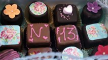 Last Minute Petit Fours zu Valentinstag - Petit Fours mit Schokoladen Überzug - Kuchenfee