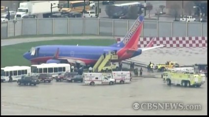 Southwest plane slides off runway