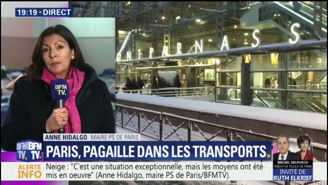 Neige: Les 700 kilomètres de bouchons en Ile-de-France, ça ce n'était normal , déplore Hidalgo