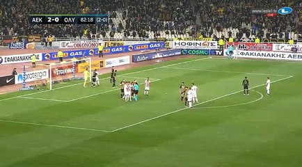 Tachtsidis  Goal HD - AEK Athens FC	2-1	Olympiakos Piraeus 07.02.2018