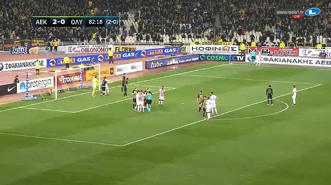 Tachtsidis Goal HD - AEK Athens FC	2-1	Olympiakos Piraeus 07.02.2018