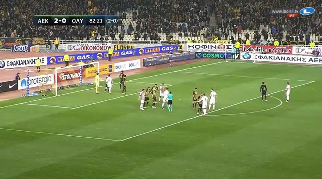 Panagiotis Tachtsidis Goal HD - AEK Athens FC 2-1 Olympiakos Piraeus 07.02.2018
