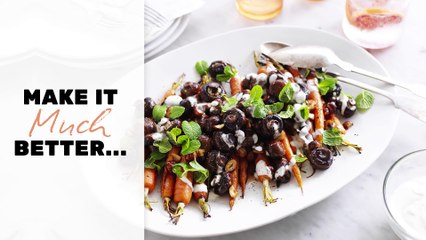 Maple Roasted Mushroom and Carrot Salad