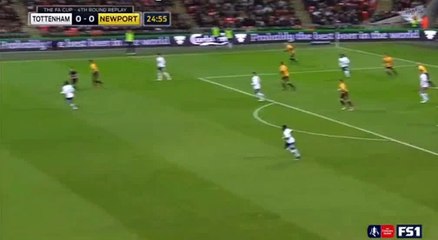 Butler D. (Own goal) Goal HD -  Tottenham	1-0	Newport 07.02.2018