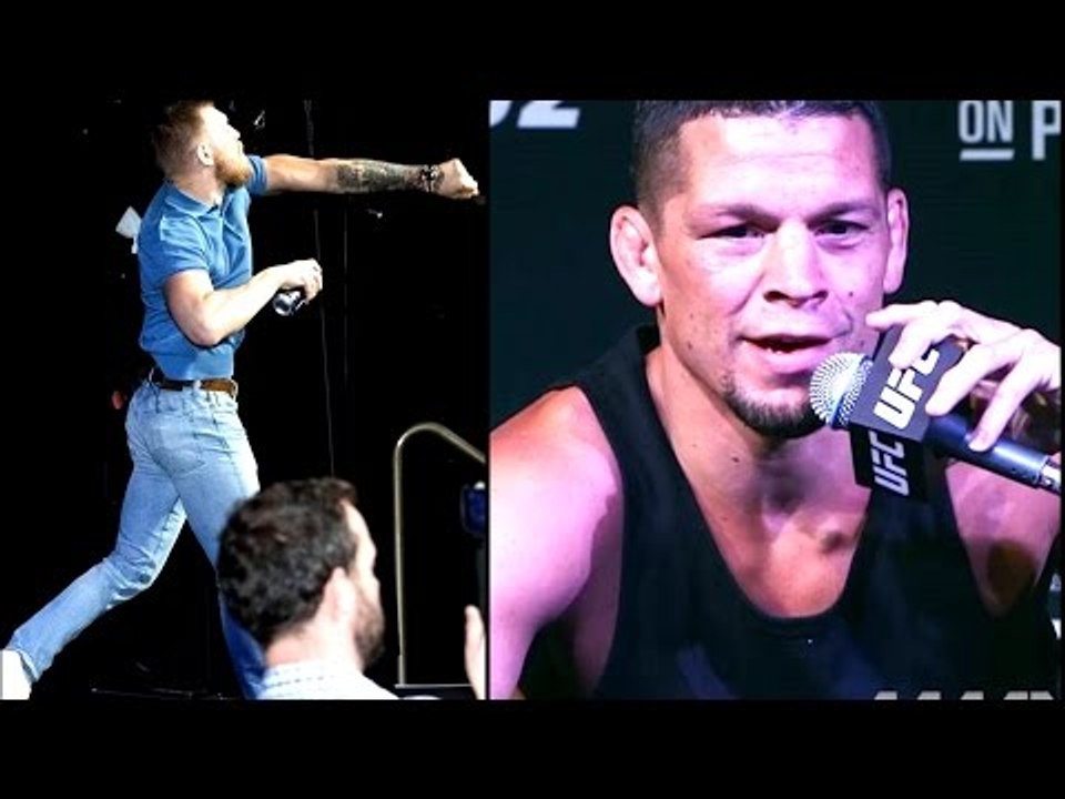 Conor Mcgregor on bottle throwing-I just defended myself,Nate Diaz-Conor lying about his confidence