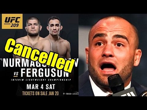 Khabib vs Tony Ferguson Cancelled,Eddie Alvarez offers to fight Ferguson,Cruz on Woodley vs Thompson