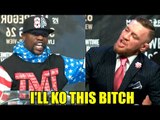 Conor McGregor promises to KO Floyd within RD 4,Floyd slams B---h McGregor-LA conference highlights
