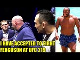 Khabib has accepted to fight Tony Ferguson at UFC 219 on Dec 30,DC on Volkan