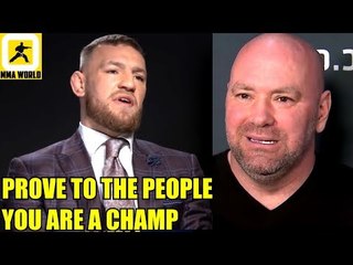 Conor McGregor should prove he's a fighter by defending his title against Tony Ferguson,Dana on Aldo