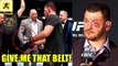 Here's the reason why Stipe Miocic Took the belt from Dana and gave it to his coach,Khabib on tony