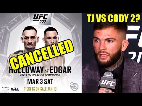 Max Holloway Injured out of UFC 222 Fíght vs Frankie Edgar,TJ vs Cody Garbrandt 2 being discussed