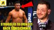 Francis Ngannou looked like an extra from the Walking Dead vs Stipe Miocic,DJ on TJ