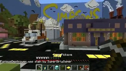 PopularMMOs Pat and Jen Minecraft SIMPSONS HOUSE HUNGER GAMES Lucky Block Mod Modded Mini Game