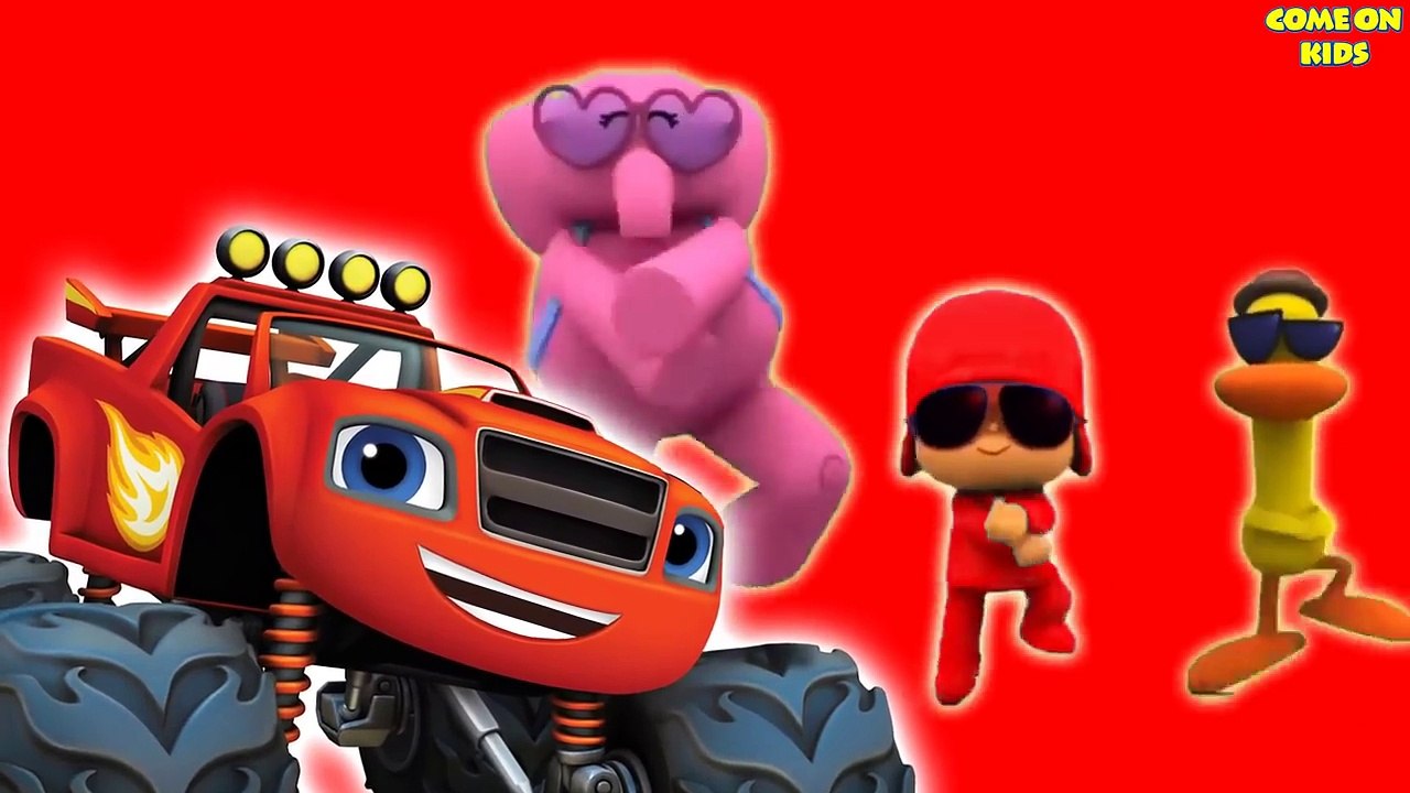 Bathing Colors Fun | Blaze, Robocar Poli, Super Wings | Colors for Children to Learn with Vehicles