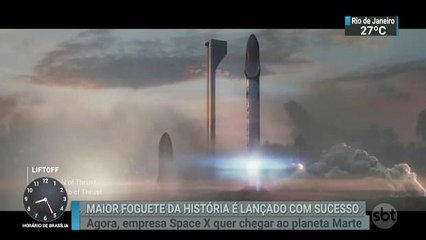 Empresa que lançou maior foguete da história quer chegar a Marte
