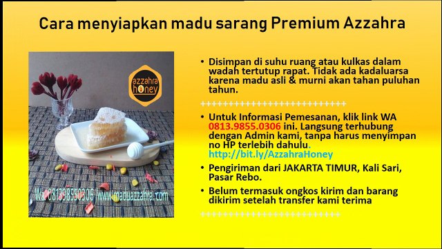 Garansi Uang Kembali, WA +62 813-9855-0306, madu dan sarang