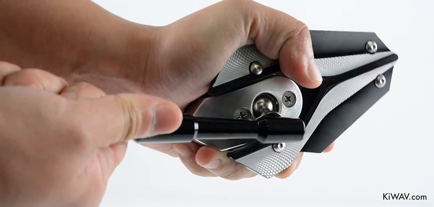 Motorcycle Mirrors Viper Black Adjustable Sportsbike with Glossy Black Mirror Base | KiWAV