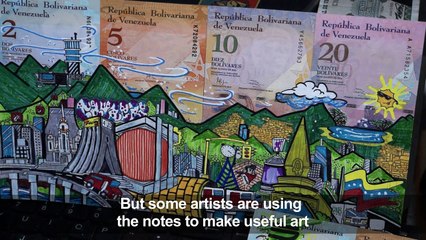 Worthless currency becomes art, of sorts, in struggling Venezuel