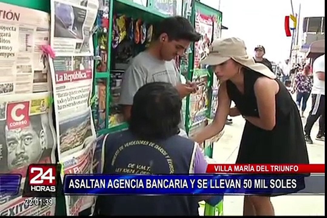 Delincuentes armados asaltan banco en Villa María del Triunfo