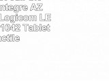 Etui aspect cuir bleu  clavier intégré AZERTY pour Logicom LEMENT TAB 1042 Tablette