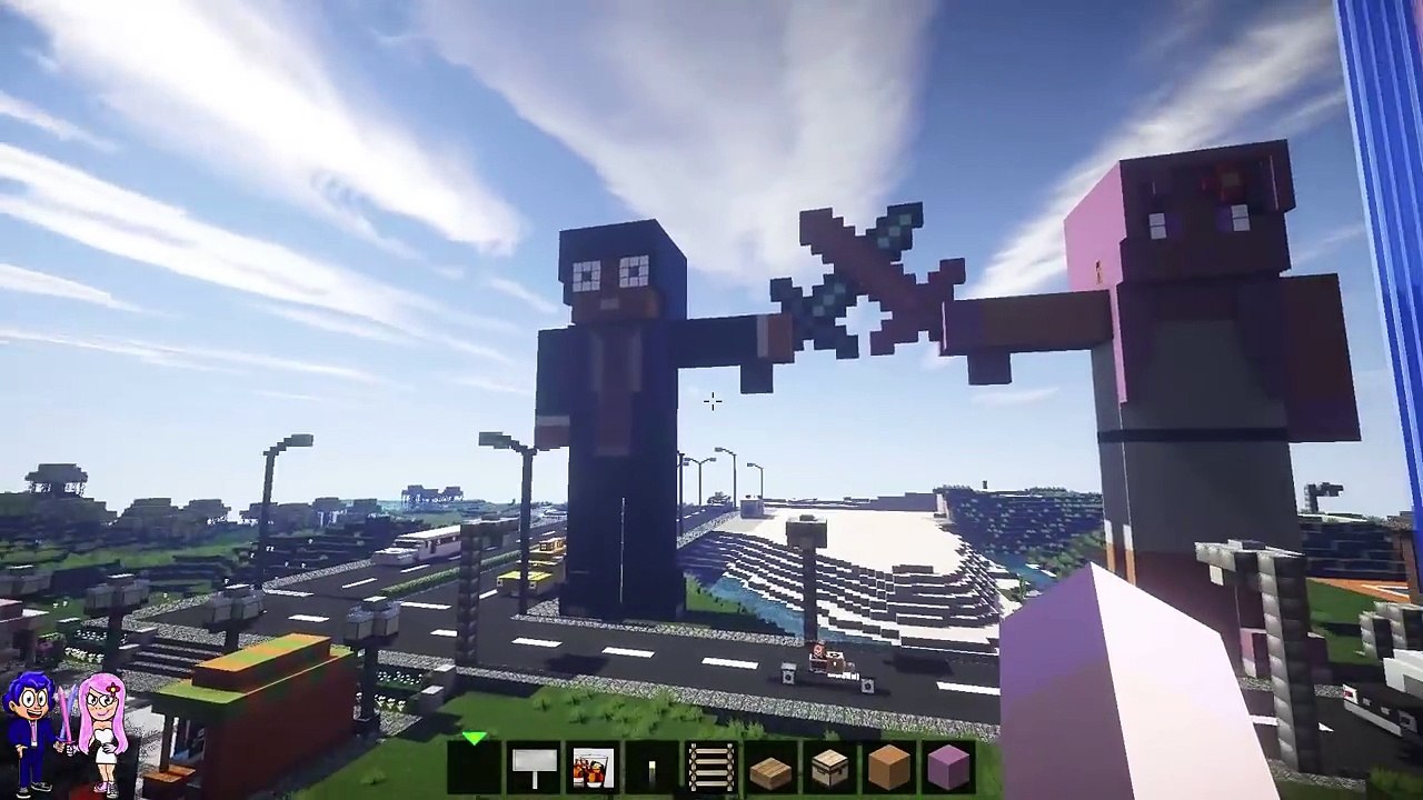 CASA ESTATUA EN MINECRAFT | Parte 4 CASAS EN LAS CABEZAS Y DECORACIÓN