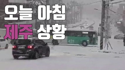 [자막뉴스] 제주 아침 출근길 '폭설'...곳곳에서 '혼란' 극심 / YTN
