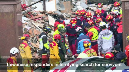 Rescuers brave aftershocks in Taiwan
