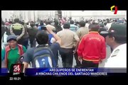 Arequipeños se enfrentan a hinchas chilenos del Santiago Wanderes