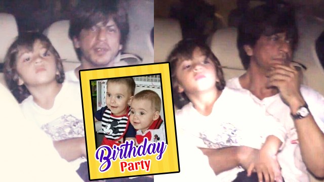 Shah Rukh Khan & AbRam At Karan Johar's Bash For Yash Roohi's Birthday Celebration