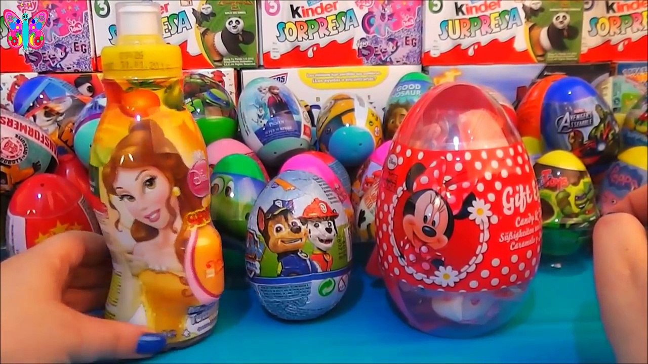 8 huevos con juguetes la pelicula de Disney de dibujos animados la Bella y la Bestia en español 2017