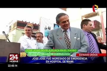 EEUU: José José fue ingresado de emergencia a hospital de Miami
