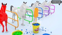 Learn Colors With Horse 3D Ice Cream For Kids #z   Colours Play Doh Toys for Children Toddlers
