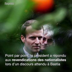 Macron repousse les revendications des nationalistes corses