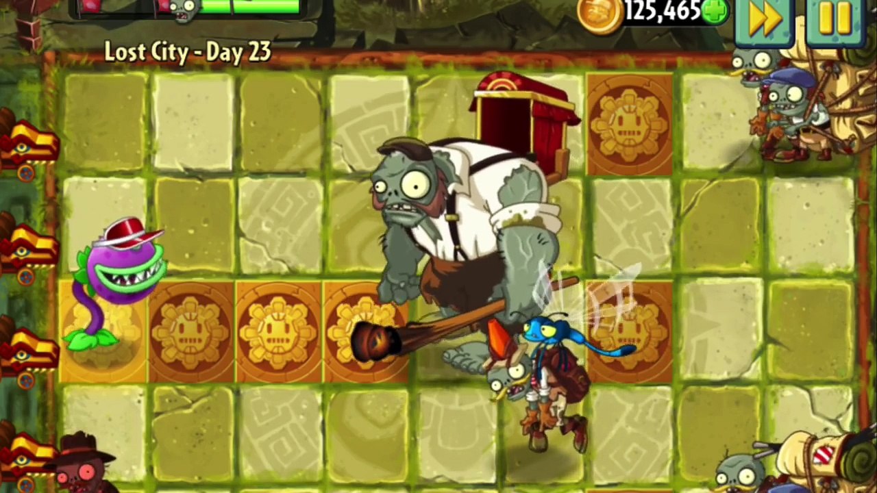 Plants vs Zombies 2 Gameplay CHOMPER vs 17x Zombies: Showcase Walkthrough Primal Gameplay PVZ 2