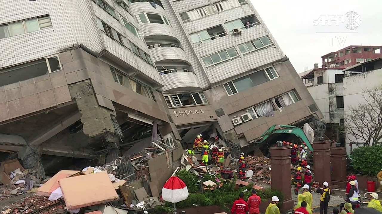 Nachbeben erschweren Bergungsarbeiten in Taiwan