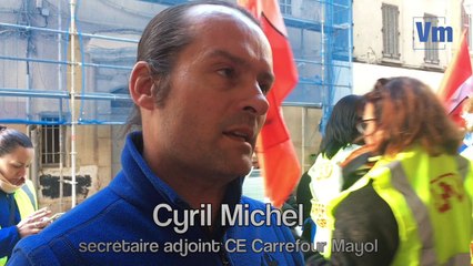 Débrayage important à Carrefour-Mayol de Toulon