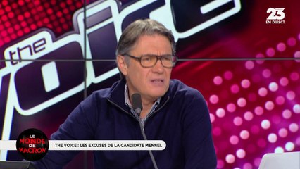 Le monde de Macron: La candidate Mennel de The Voice exprime ses excuses - 08/02