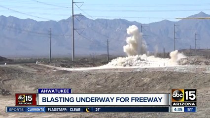 ADOT blasting land for South Mountain Freeway