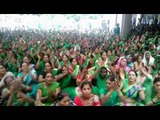 strike of Aanganbadi workers in gorakhpur