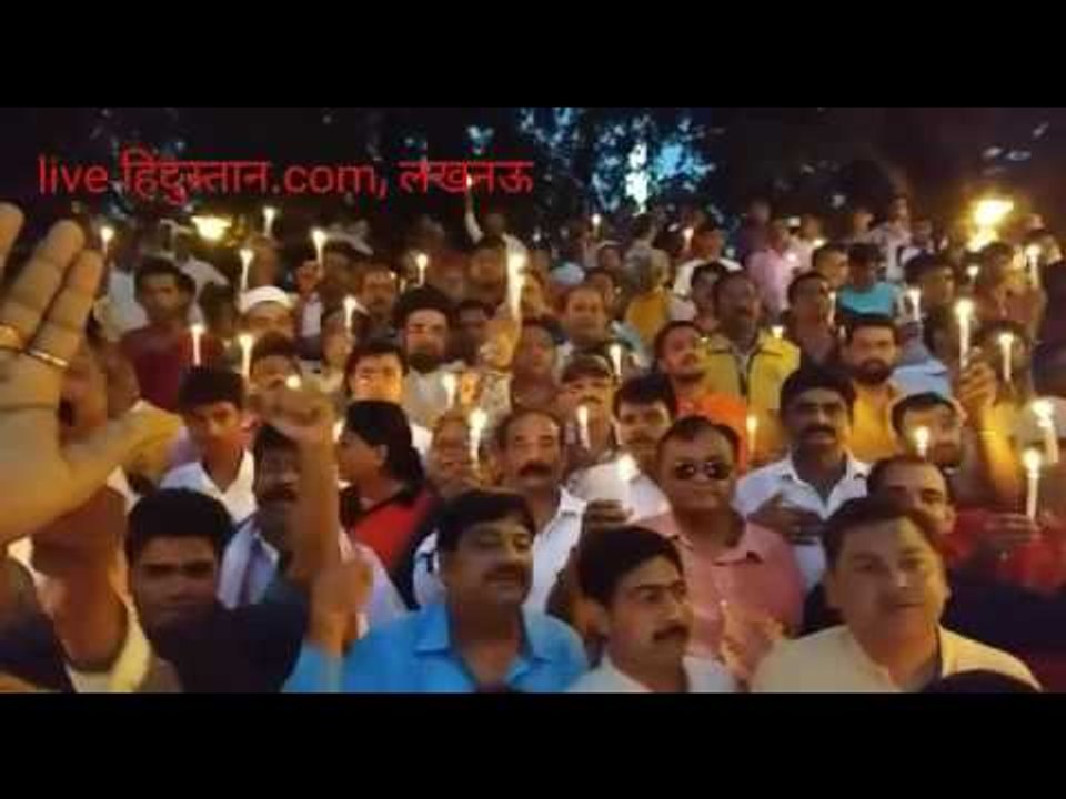candle march at lucknow