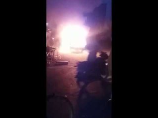 fire in van at sitapur