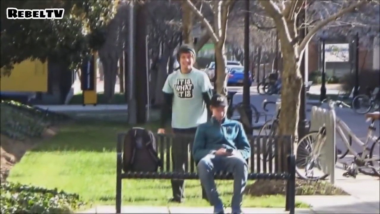 Tying Peoples Shoes and Stealing their Stuff Prank 