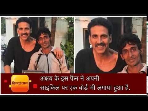 Akshay kumar fan came from haridwar on a cycle to meet him