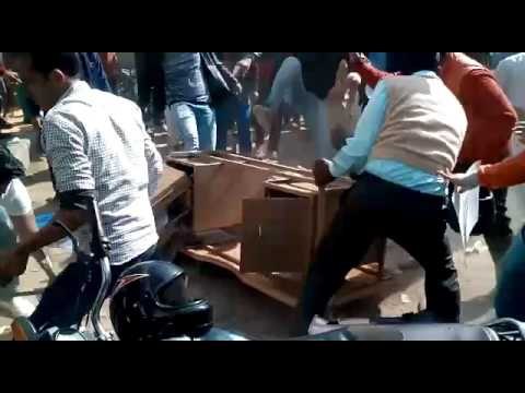 congress workers angry tears poster and banners in dehradun