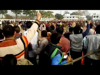 Lathicharge in Hema Malini Rally in UP